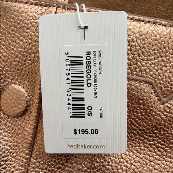 NWT* TED BAKER Rose Gold Crossbody Bag - Picture 6 of 11